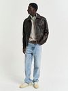 Gant Half Zip Pullover Hellbeige Model / Voorkant