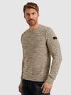 PME Legend Sweater Mouliné Beige Model / Zijkant