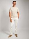 Suitable T-shirt Isaac Stripe Piqué Pebble Model / Voorkant