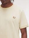 Fred Perry M1588 Twin Tipped T Shirt Beige Model / Detail