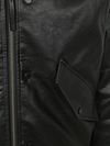 Scotch and Soda Faux Leather Bomberjack Black