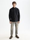 Scotch and Soda Core Oxford Shirt Black  Model / Voorkant