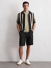 Marc O'Polo Knitted Crochet Shirt Short Sleeves Black Model / Voorkant