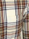Gant Chemise Flannel Ecru A Carreaux