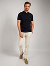 Suitable Knitted Half Zip Poloshirt Navy Model / Voorkant
