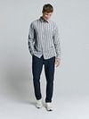 No Excess Overhemd Stripes Blauw Model / Voorkant