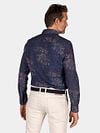NZA Overhemd Gunner Print Navy Model / Achterkant