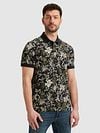 PME Legend Poloshirt Piqué Print Navy Model / Voorkant