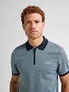 Petrol Half Zip Polo Keyline Ocean Blauw Model / Voorkant