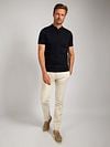 Suitable Knitted Half Zip Polo Navy Model / Voorkant