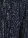 State Of Art Cardigan Cable Zip Melange Marine