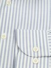 Profuomo Shirt Peached Rayures Flannel Bleu