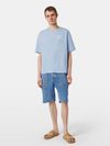 Scotch And Soda Slub Embroidery T-shirt Blue Model / Voorkant
