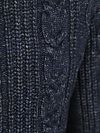 State Of Art Cardigan Cable Zip Melange Navy