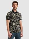 PME Legend Polo Shirt Piqué Print Navy Model / Voorkant