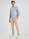 McGregor Shirt Poplin Stripes Blue Model / Voorkant