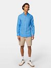 Scotch and Soda Linnen Overhemd Blue Model / Voorkant