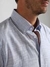 Suitable  Shirt Cotton Slub Stripes Blue Model / Detail