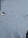 Profuomo Longsleeve Polo Shirt Merino Wool Blue