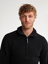Petrol Half Zip Pullover Navy Model / Detail