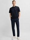 BOSS Knitted T-shirt Kanache Navy Model / Voorkant
