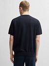 BOSS Knitted T-shirt Kanache Navy Model / Achterkant
