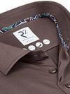 R2 Hemd Dobby Travel Shirt Braun