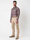 Desoto Shirt Corduroy Optics Brown Model / Detail