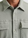 Cast Iron Overshirt Twill Green Model / Detail