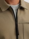 Cast Iron Overshirt Interlock Sweat Kaki Model / Detail