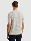 Cast Iron Half-Zip Polo Shirt Structure Ecru Model / Achterkant