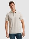 Cast Iron Polo Shirt Jacquard Print Ecru Model / Voorkant