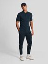 Lyle and Scott Tonal Eagle Polo Shirt Navy  Model / Voorkant