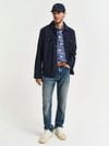 Gant Polo Shirt Palm Print Dusty Navy Model / Voorkant