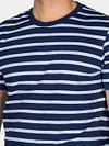 NZA T-shirt Noel Stripes Light Navy Model / Detail