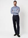 Desoto Chemise Twill Stripe Bleu Model / Voorkant