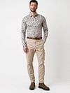 Desoto Chemise Corduroy Optics Beige Model / Voorkant