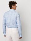 Desoto Chemise Kent Monochrome Rayures Bleu Model / Achterkant