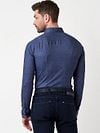 Desoto Chemise Twill Optics Indigo Model / Achterkant