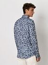 DESOTO Hemd Denim Blumen Blau Model / Achterkant