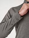 Desoto Non Iron Shirt Kent Melange Grey Model / Detail