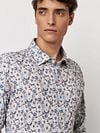 Desoto Shirt Smooth Violets Blue Model / Voorkant