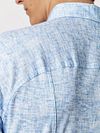 Desoto Shirt Kent Monochrome Blue Model / Detail