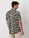 Desoto Short Sleeve Jersey Hemd Botanic Print Navy  Model / Achterkant