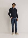 State Of Art Half Zip Pullover Wool Blend Navy Model / Voorkant