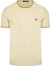 Fred Perry M1588 Twin Tipped T Shirt Beige order online | M1588-Y56 | Suitable Lithuania