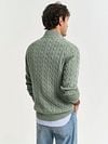 Gant Half-Zip Pullover Cable Groen Model / Achterkant