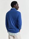 Gant Half Zip Pullover Mid Blue Model / Achterkant