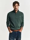 Gant Halfzip Wol Trui Logo Groen Model / Voorkant