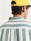 Gant Overhemd Streep Bold Linnen Groen Model / Achterkant